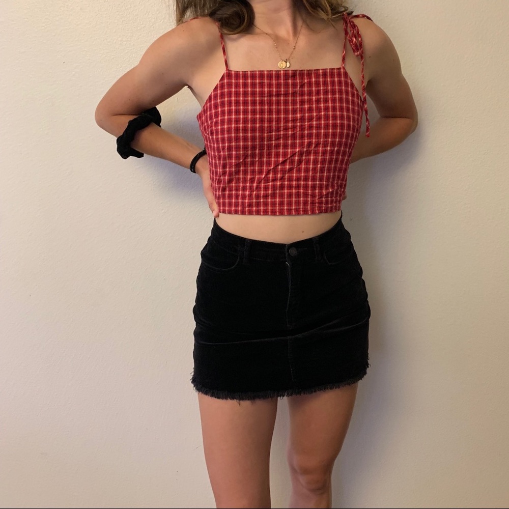 Urban Outfitters Grid Print Crop